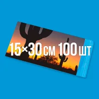 Поліпропіленовий пакет з липким клапаном 150x300 мм 100 шт.
