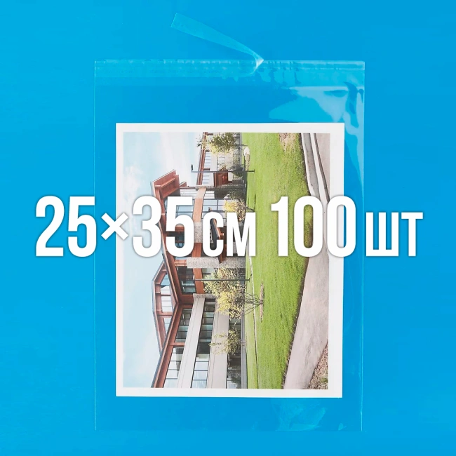 Полипропиленовый пакет с липким клапаном 250x350 мм 100 шт. — 1