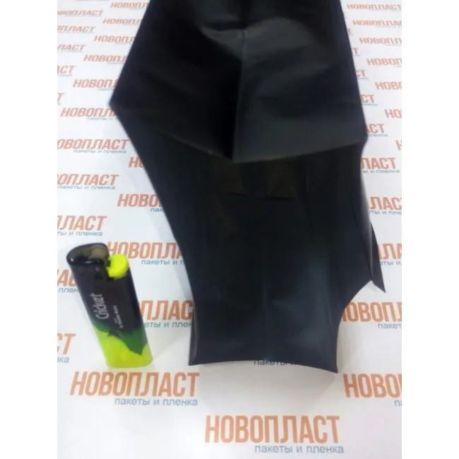 Гассет-пакет с центральным швом черный (135+25x2)x360 мм 100 шт. — 2