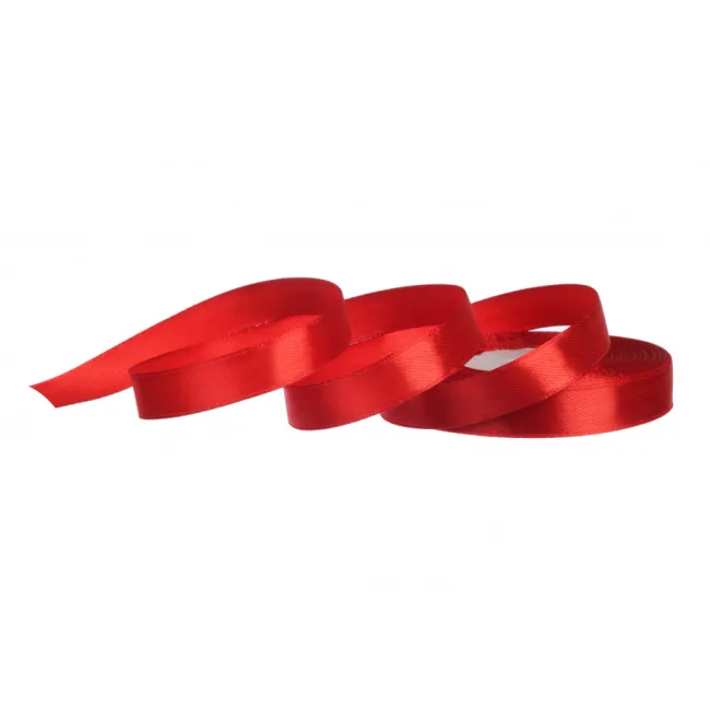Лента атласная красная (26) 12 мм x 23 м — 1