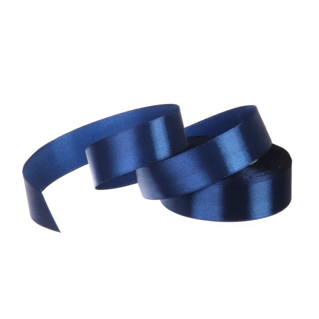 Лента атласная темно-синяя (120) 25 мм x 23 м — 1