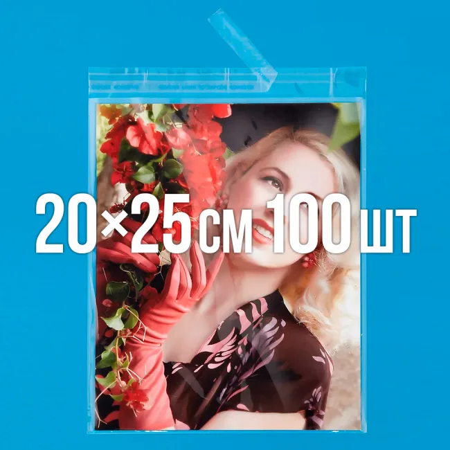 Полипропиленовый пакет с липким клапаном 200x250 мм 100 шт. — 1
